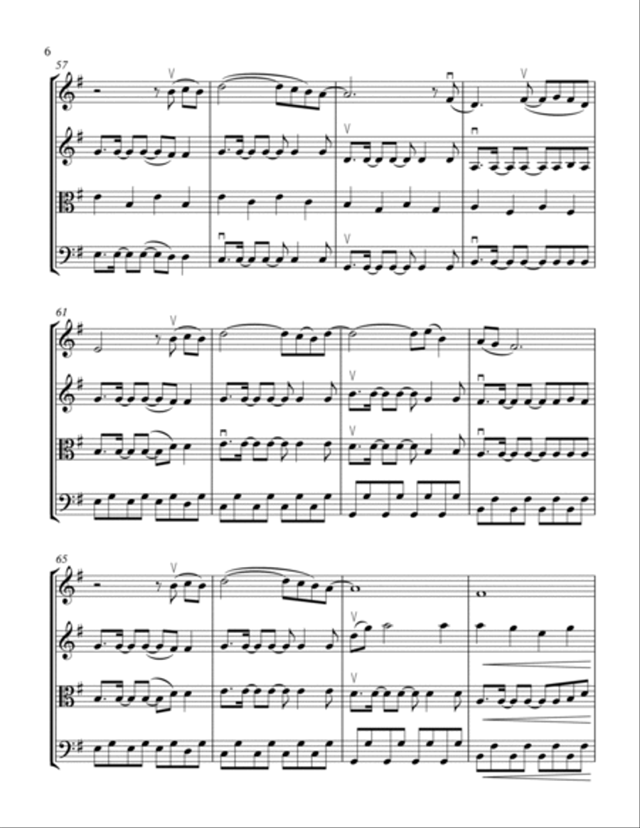 A Sky Full Of Stars String Quartet scores gallery preview page 6