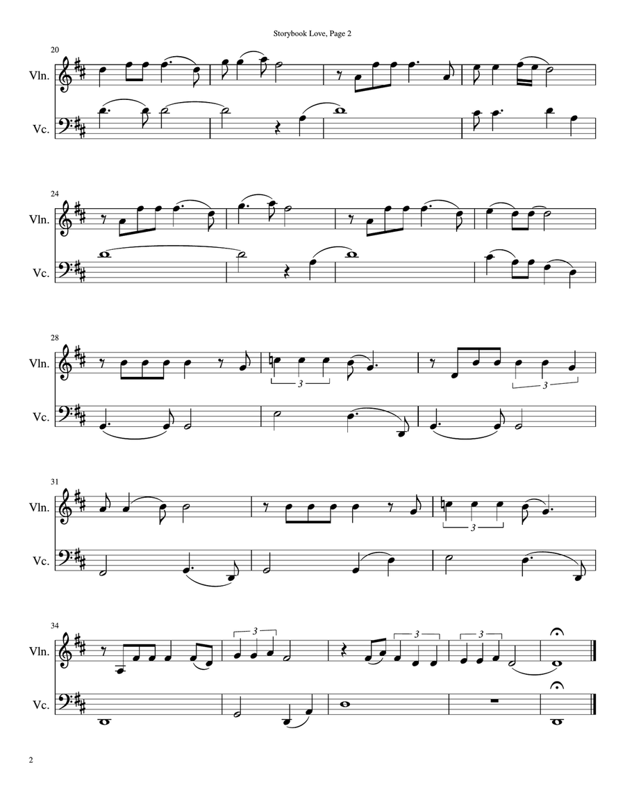 Once Upon A Time...storybook Love String Duet scores gallery preview page 2