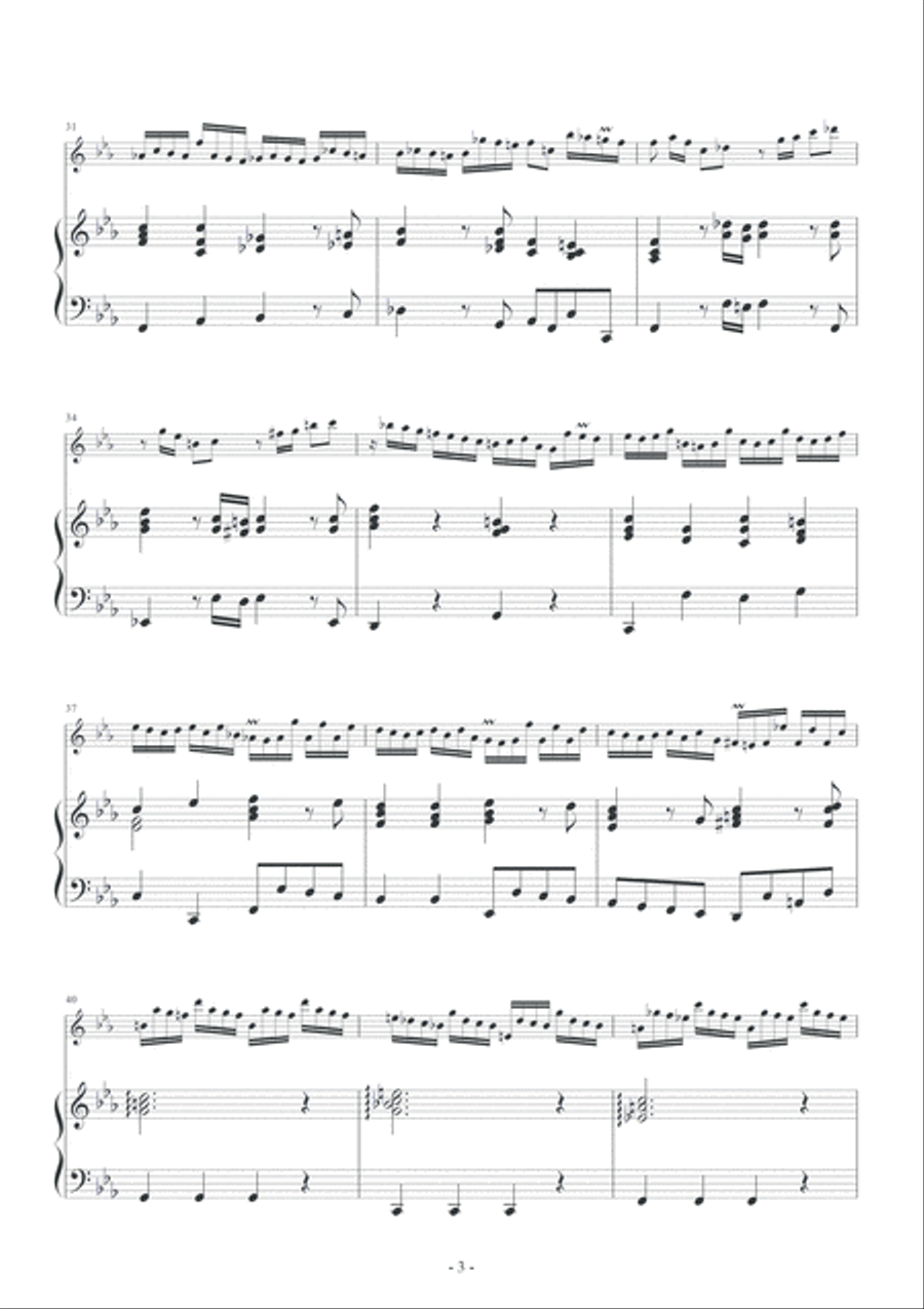 Prelude / from Partita for Lute in C minor, BWV 997 Lute scores gallery preview page 4