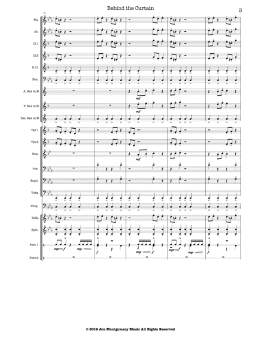 Behind the Curtain Concert Band scores gallery preview page 4