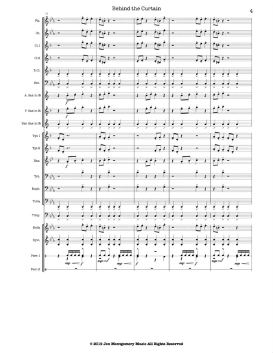 Behind the Curtain Concert Band scores gallery preview page 5
