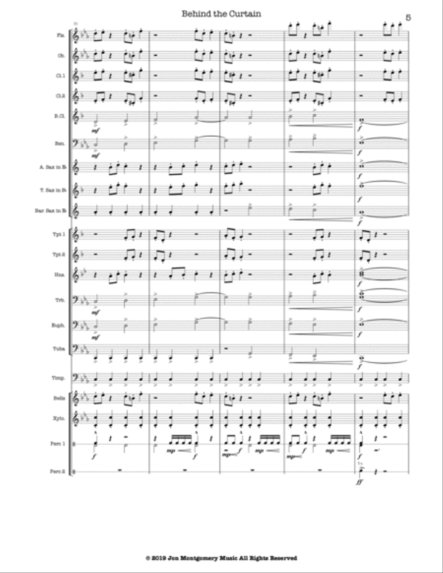 Behind the Curtain Concert Band scores gallery preview page 6