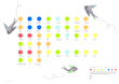 L'alouette ets sur la branche Rainbow colored music sheet Music therapy resource