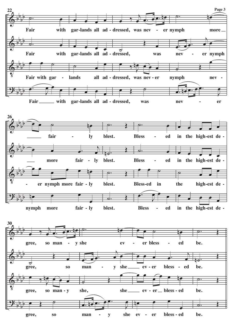 By A Fountain Where I Lay A Cappella SATB 4-Part scores gallery preview page 3