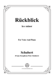 Schubert-Rückblick,in e minor,Op.89 No.8,for Voice and Piano