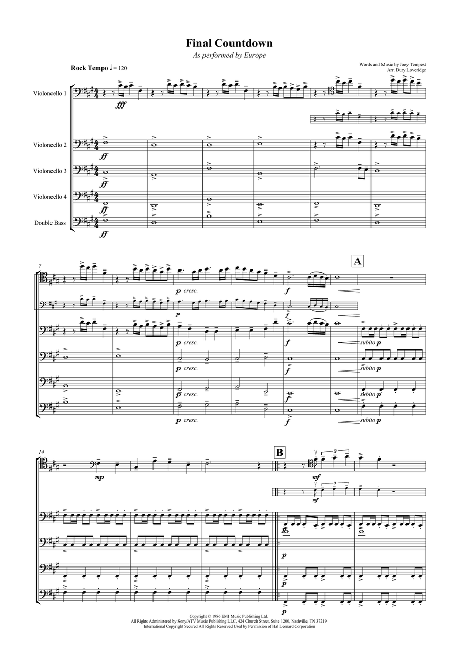 Final Countdown Small Ensemble scores gallery preview page 2