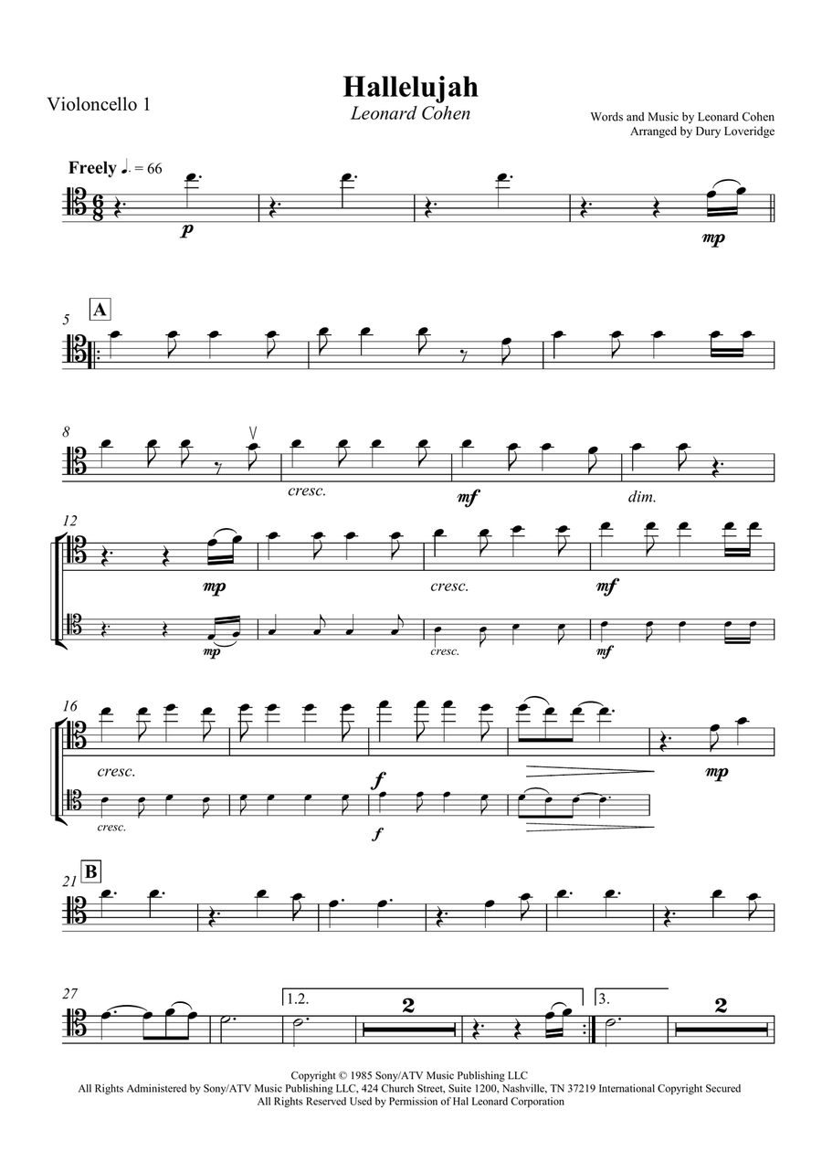 Hallelujah Small Ensemble scores gallery preview page 5