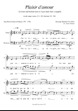 Plaisir d'amour, for TB a cappella, F major