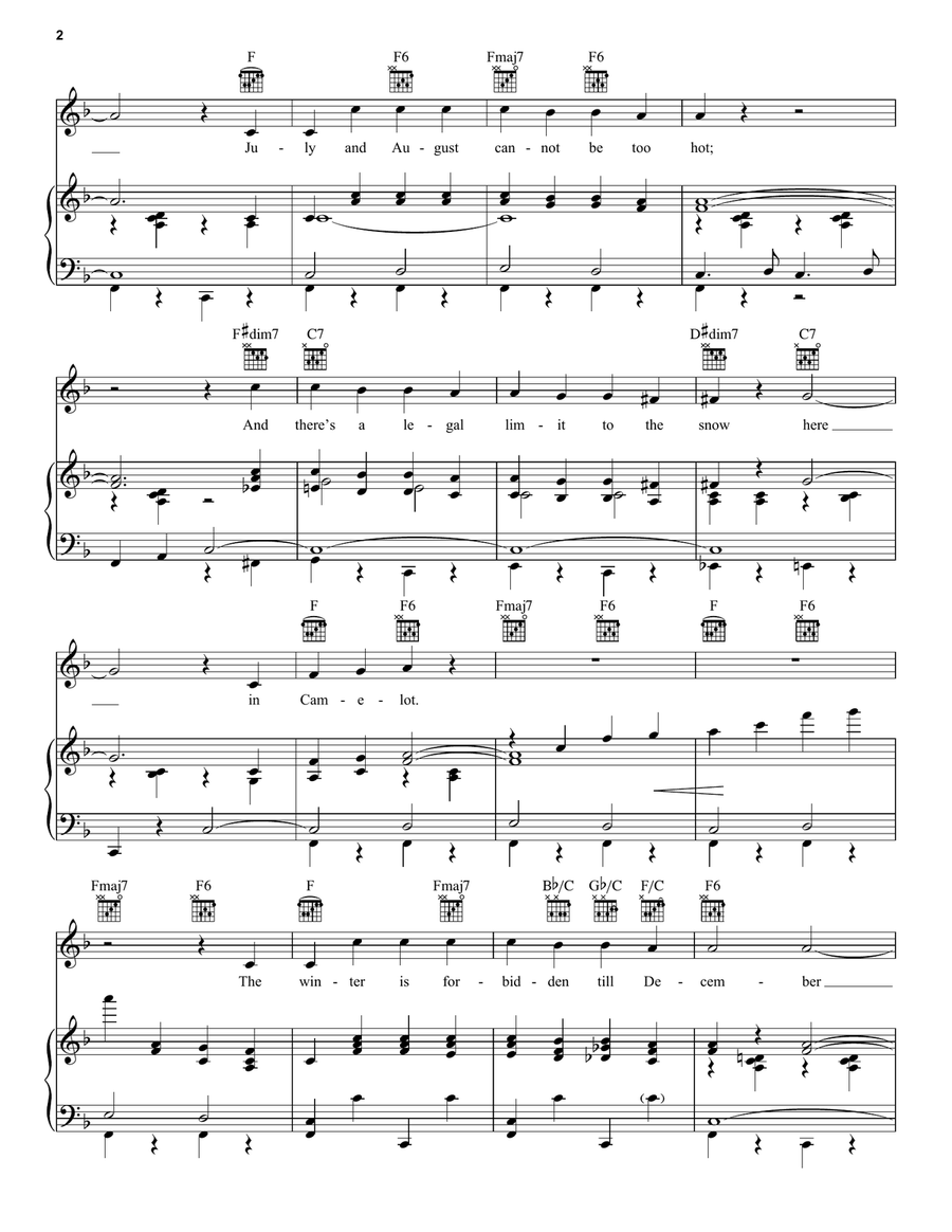 Camelot Camelot Piano, Vocal scores gallery preview page 2