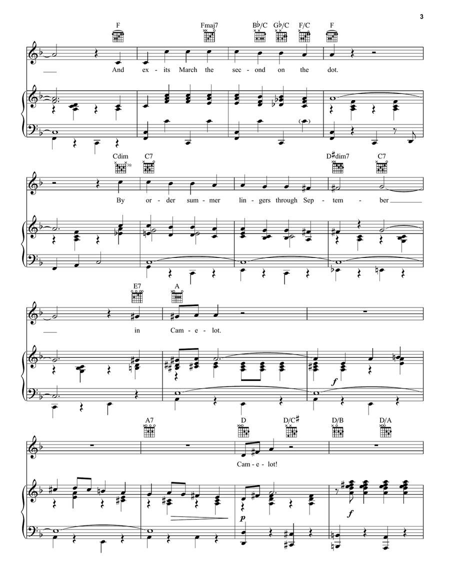 Camelot Camelot Piano, Vocal scores gallery preview page 3