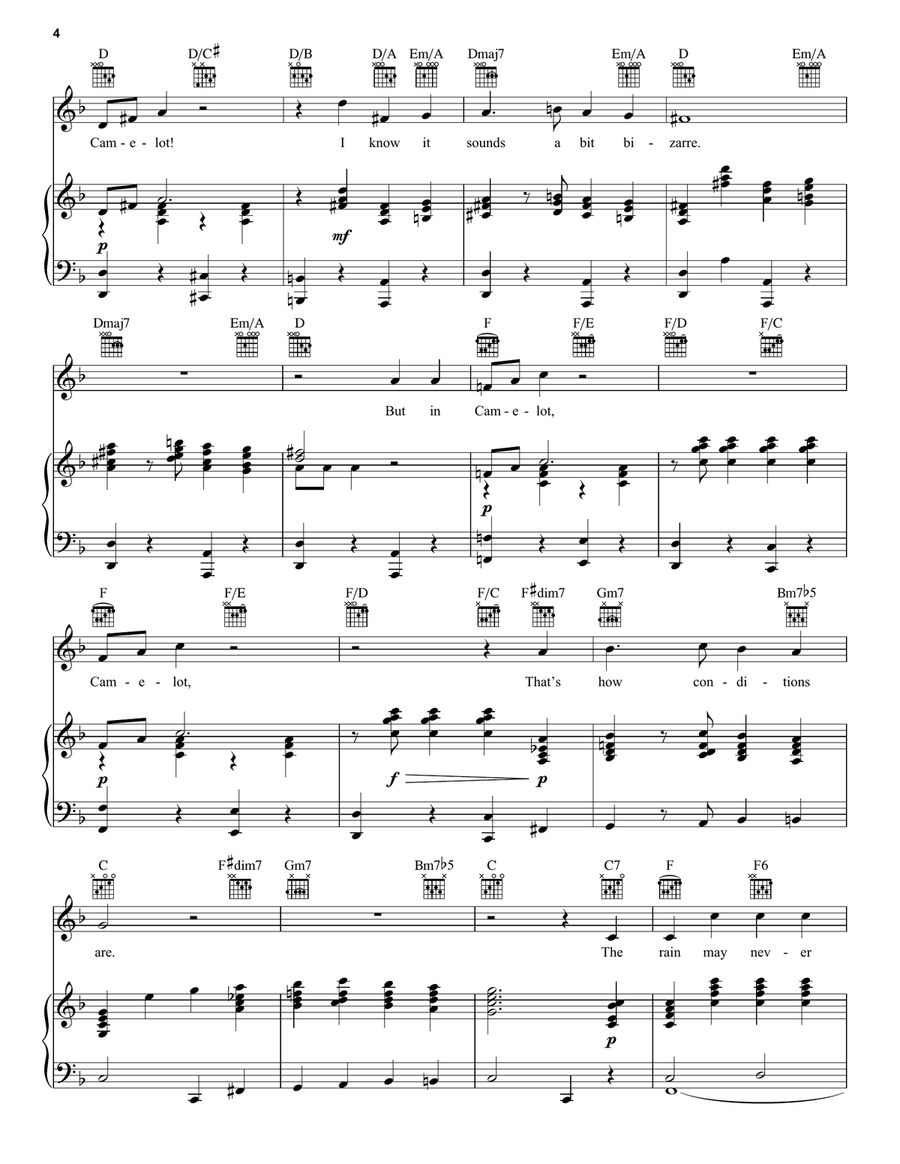Camelot Camelot Piano, Vocal scores gallery preview page 4