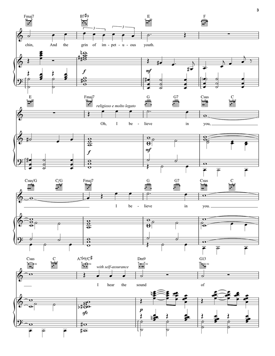 I Believe In You I Believe In You Piano, Vocal scores gallery preview page 3