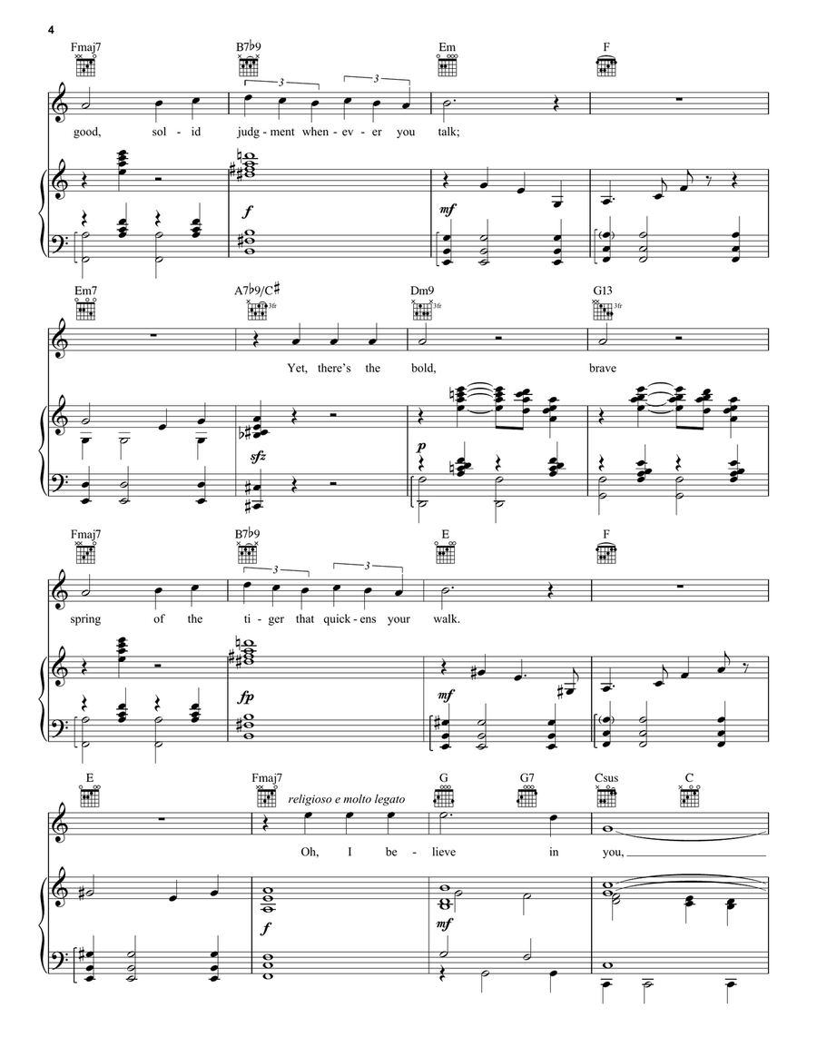 I Believe In You I Believe In You Piano, Vocal scores gallery preview page 4