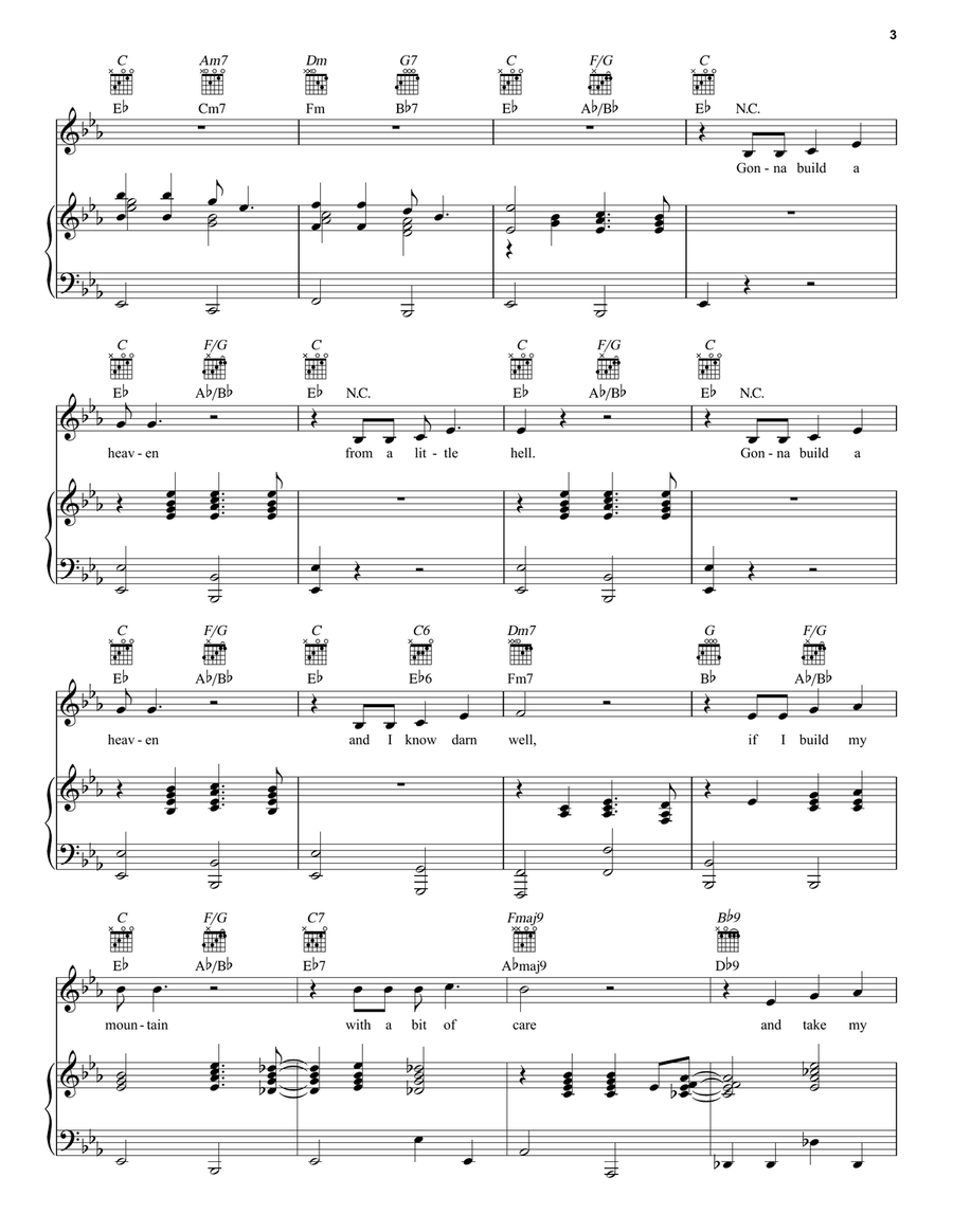 Gonna Build A Mountain Gonna Build A Mountain Piano, Vocal scores gallery preview page 3