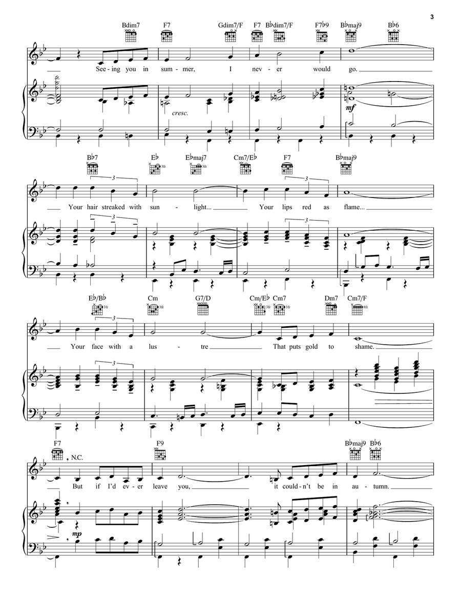 If Ever I Would Leave You Piano, Vocal scores gallery preview page 3