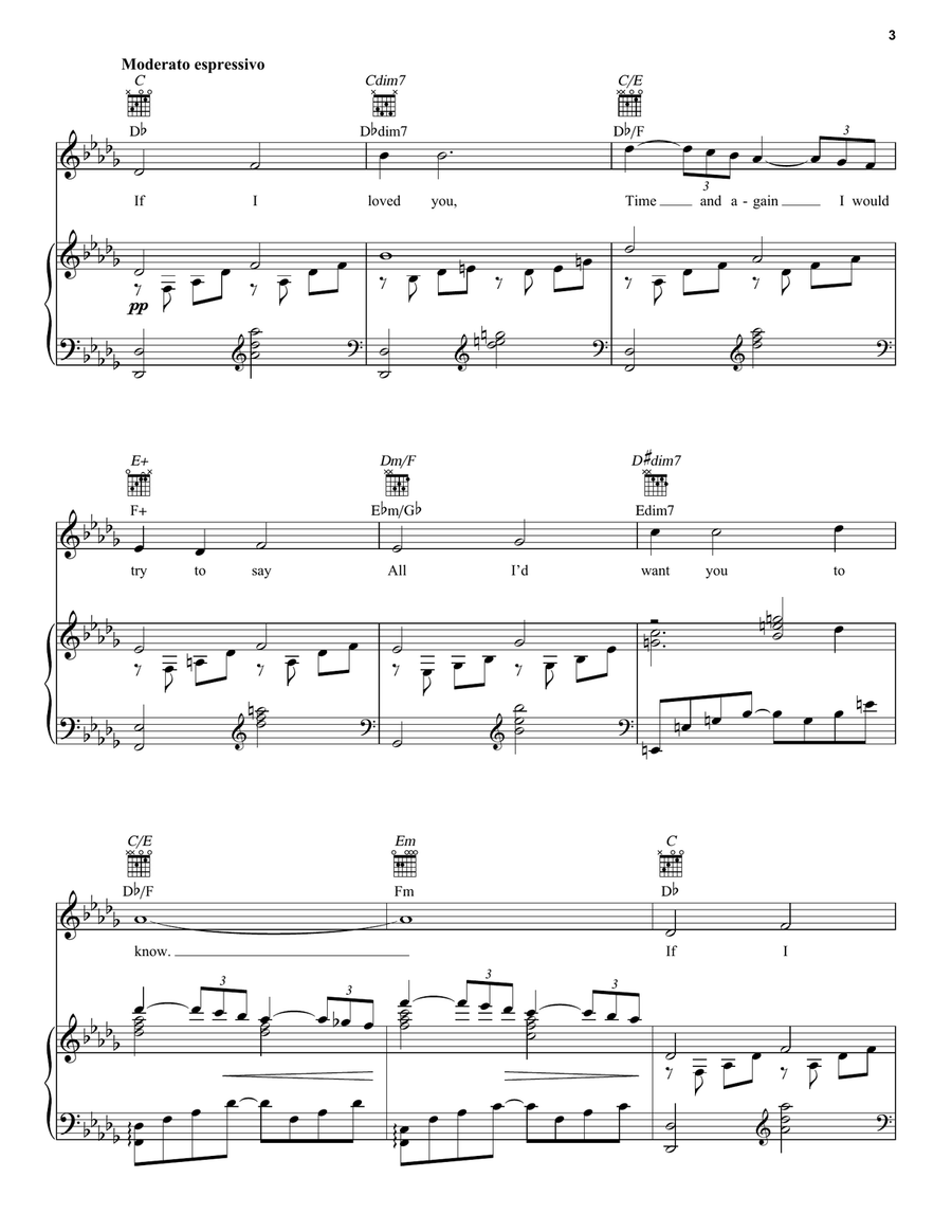 If I Loved You If I Loved You Piano, Vocal scores gallery preview page 3