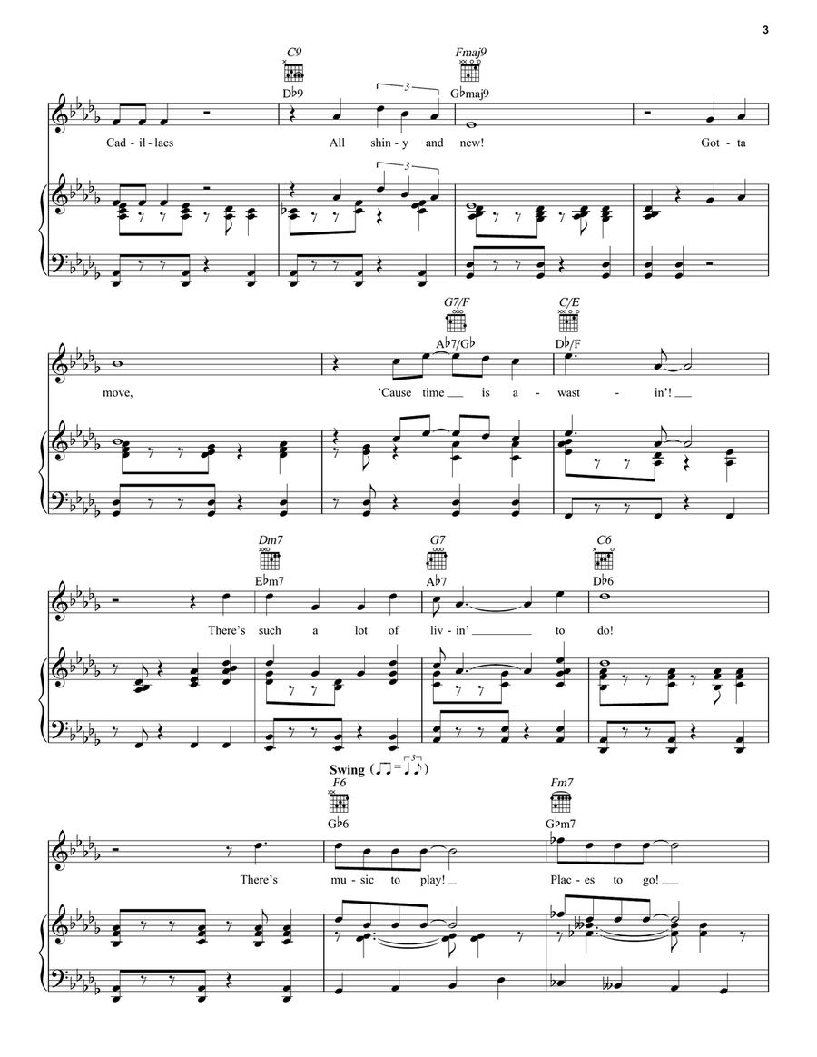 A Lot Of Livin' To Do A Lot Of Livin' To Do Piano, Vocal scores gallery preview page 3