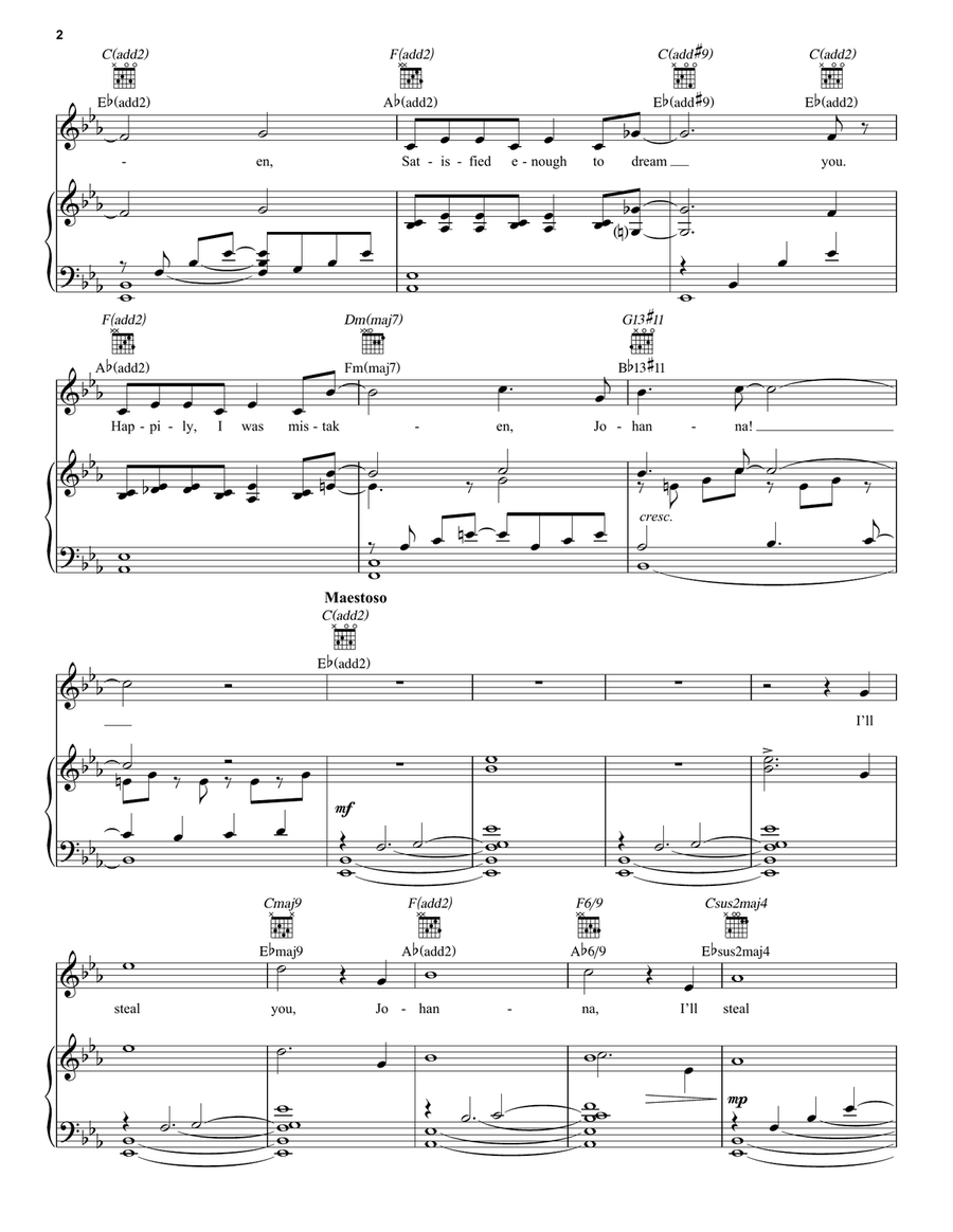Johanna Johanna Piano, Vocal scores gallery preview page 2