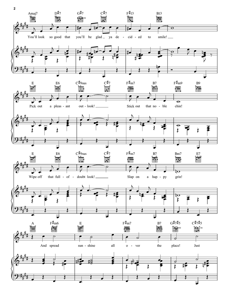 Put On A Happy Face Piano, Vocal scores gallery preview page 2
