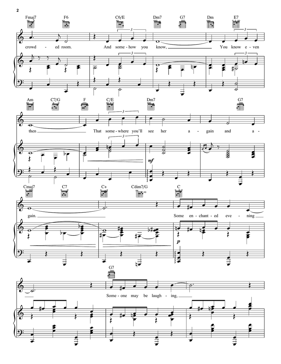 Some Enchanted Evening Some Enchanted Evening Piano, Vocal scores gallery preview page 2