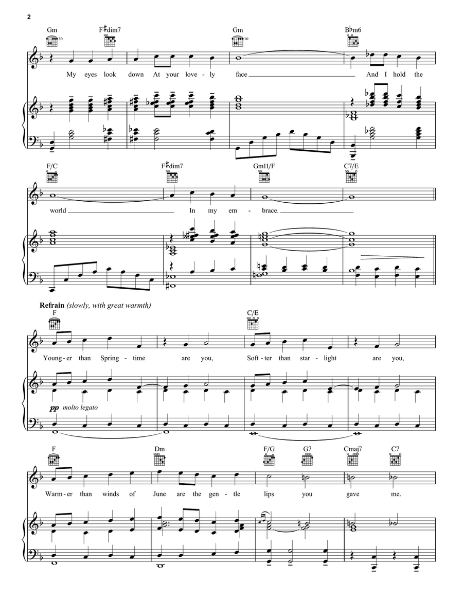 Younger Than Springtime Younger Than Springtime Piano, Vocal scores gallery preview page 2