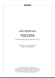 Léon Boëllmann - Toccata - Edition for concert performance, organ solo