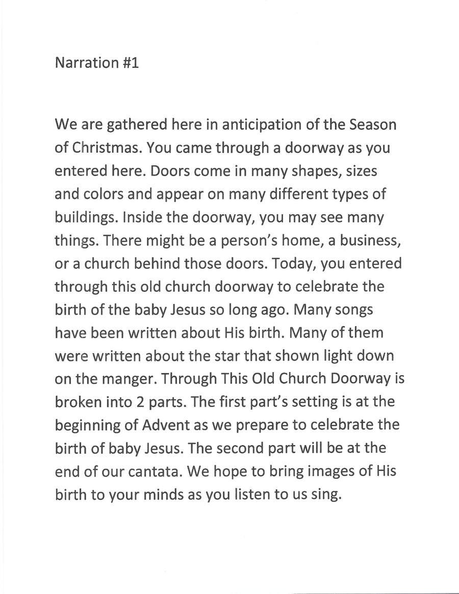 Through This Old Church Doorway (A Christmas Cantata) A Cappella scores gallery preview page 3