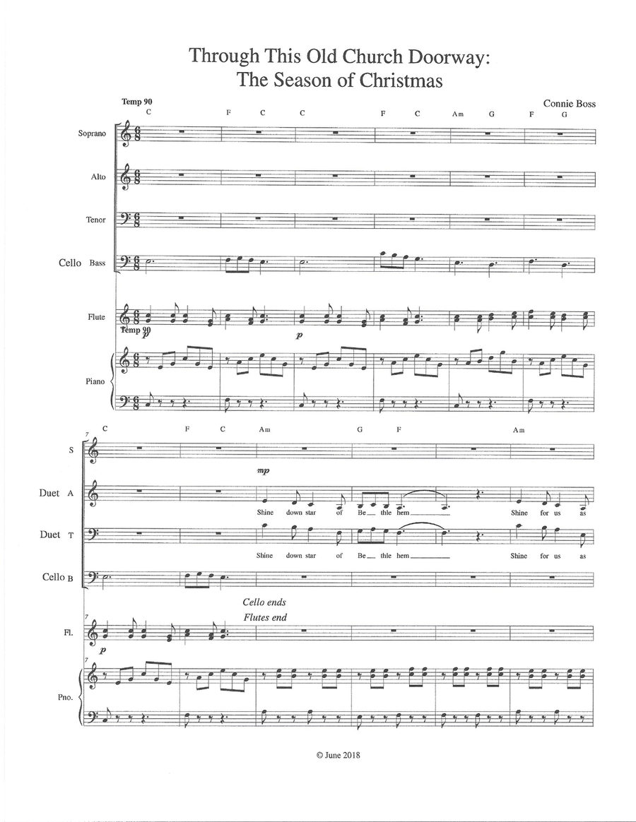 Through This Old Church Doorway (A Christmas Cantata) A Cappella scores gallery preview page 4