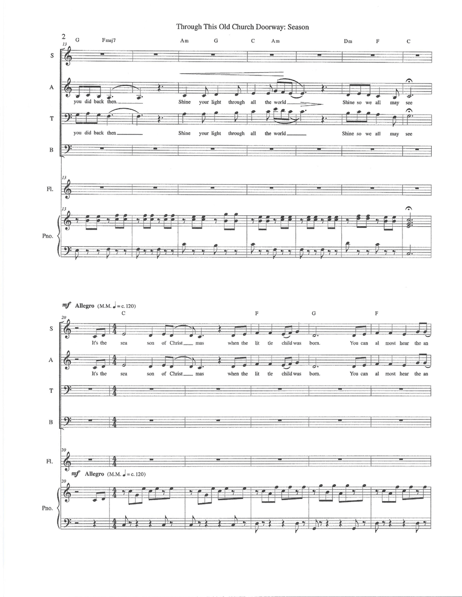 Through This Old Church Doorway (A Christmas Cantata) A Cappella scores gallery preview page 5