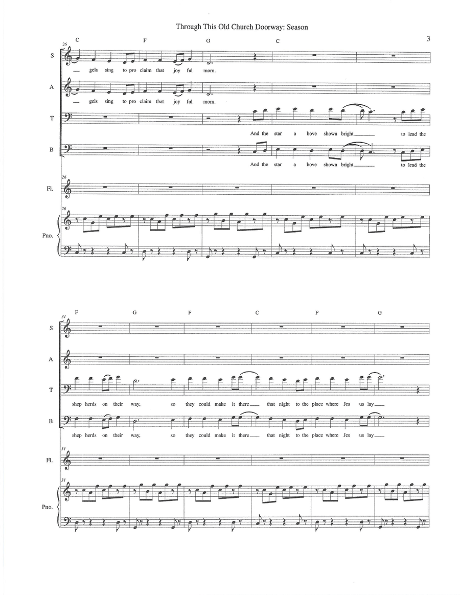 Through This Old Church Doorway (A Christmas Cantata) A Cappella scores gallery preview page 6