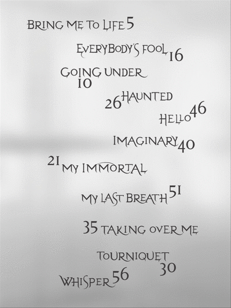 Evanescence – Fallen Evanescence – Fallen Piano, Vocal, Guitar scores gallery preview page 3