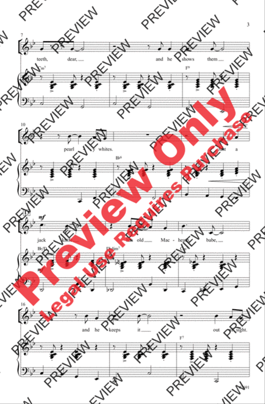 Mack the Knife Mack the Knife 4-Part scores gallery preview page 3