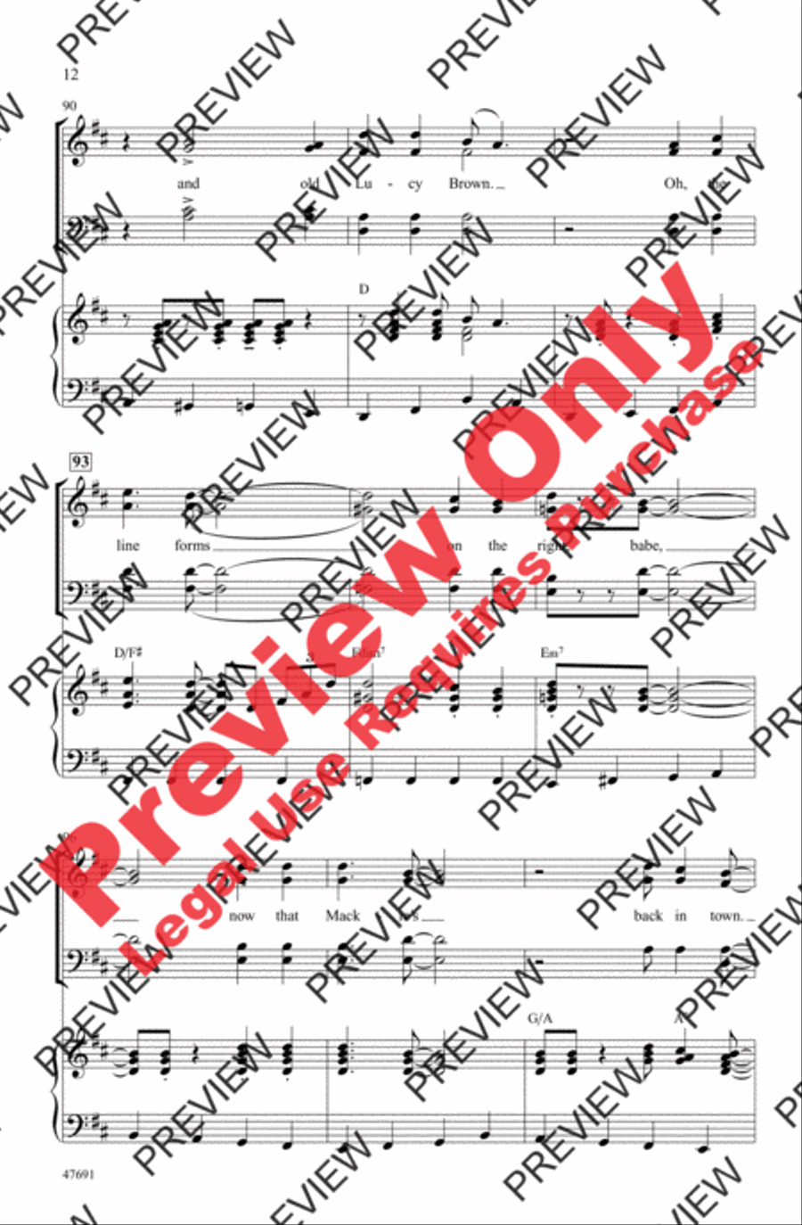 Mack the Knife Mack the Knife 4-Part scores gallery preview page 12