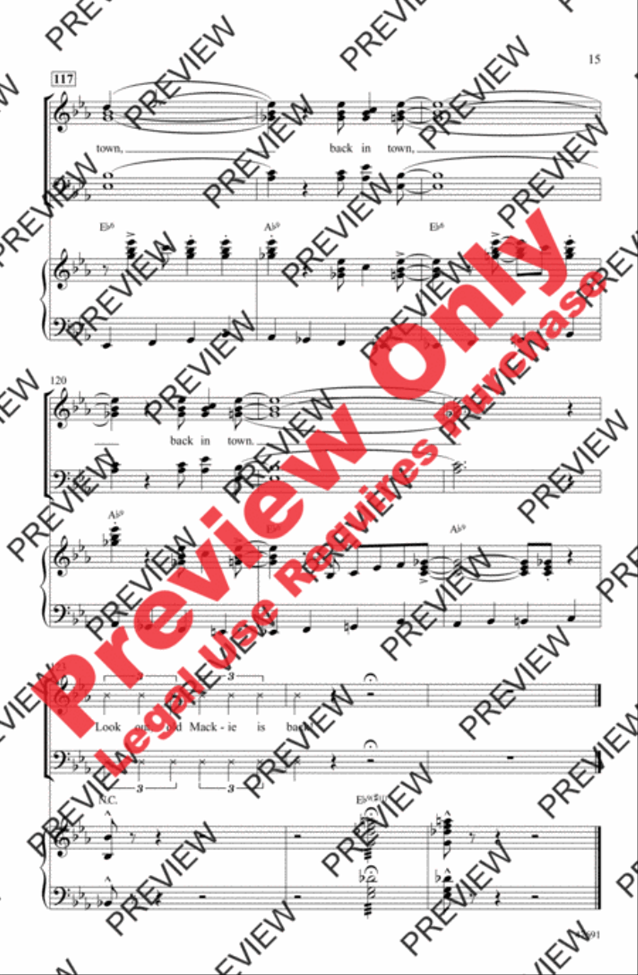 Mack the Knife Mack the Knife 4-Part scores gallery preview page 15