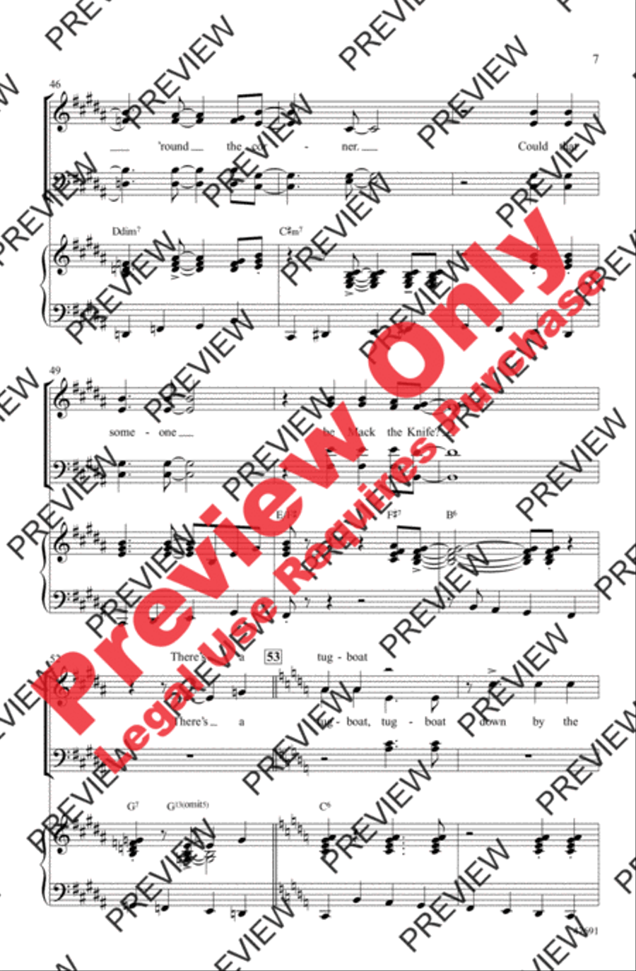 Mack the Knife Mack the Knife 4-Part scores gallery preview page 7