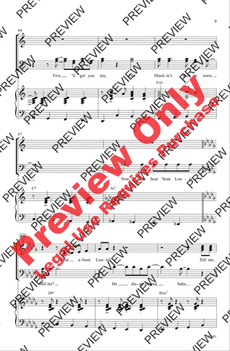 Mack the Knife Mack the Knife 4-Part scores gallery preview page 9