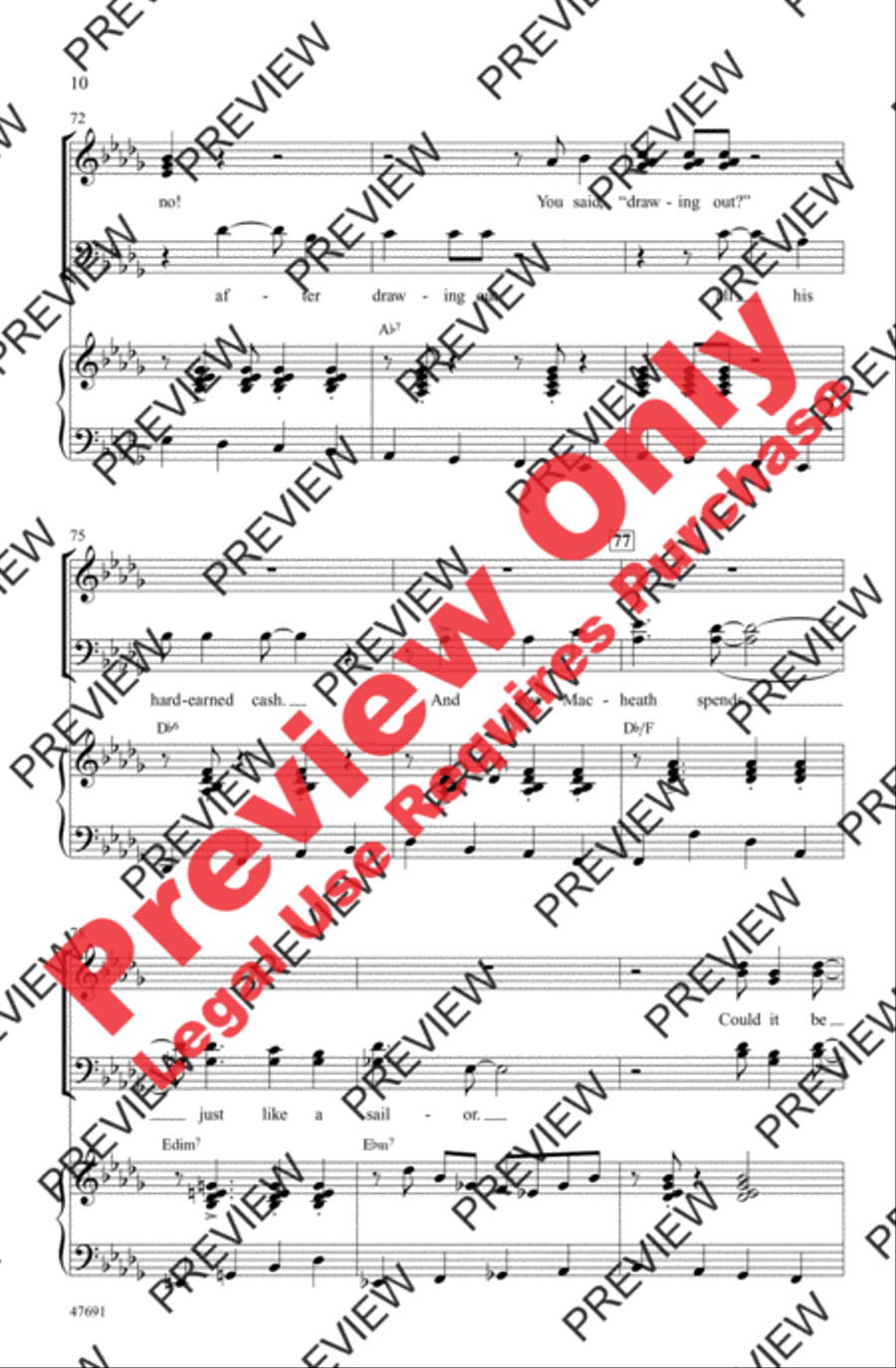 Mack the Knife Mack the Knife 4-Part scores gallery preview page 10