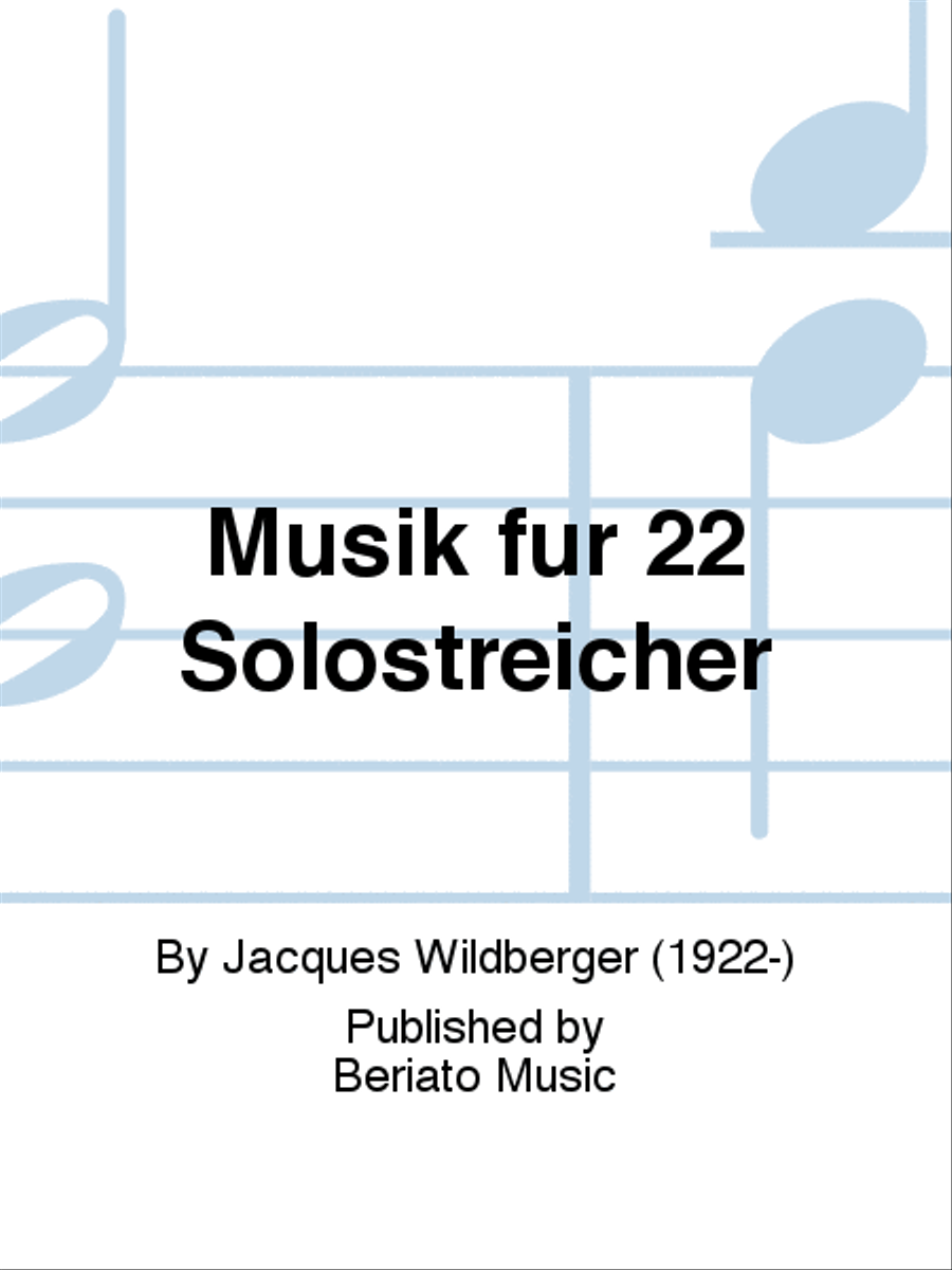 Musik für 22 Solostreicher String Orchestra scores gallery preview page 1