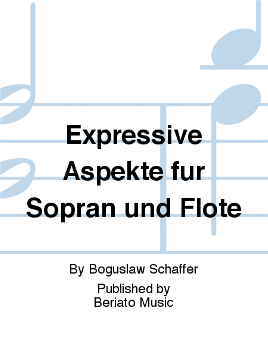 Expressive Aspekte für Sopran und Flöte Flute scores gallery preview page 1