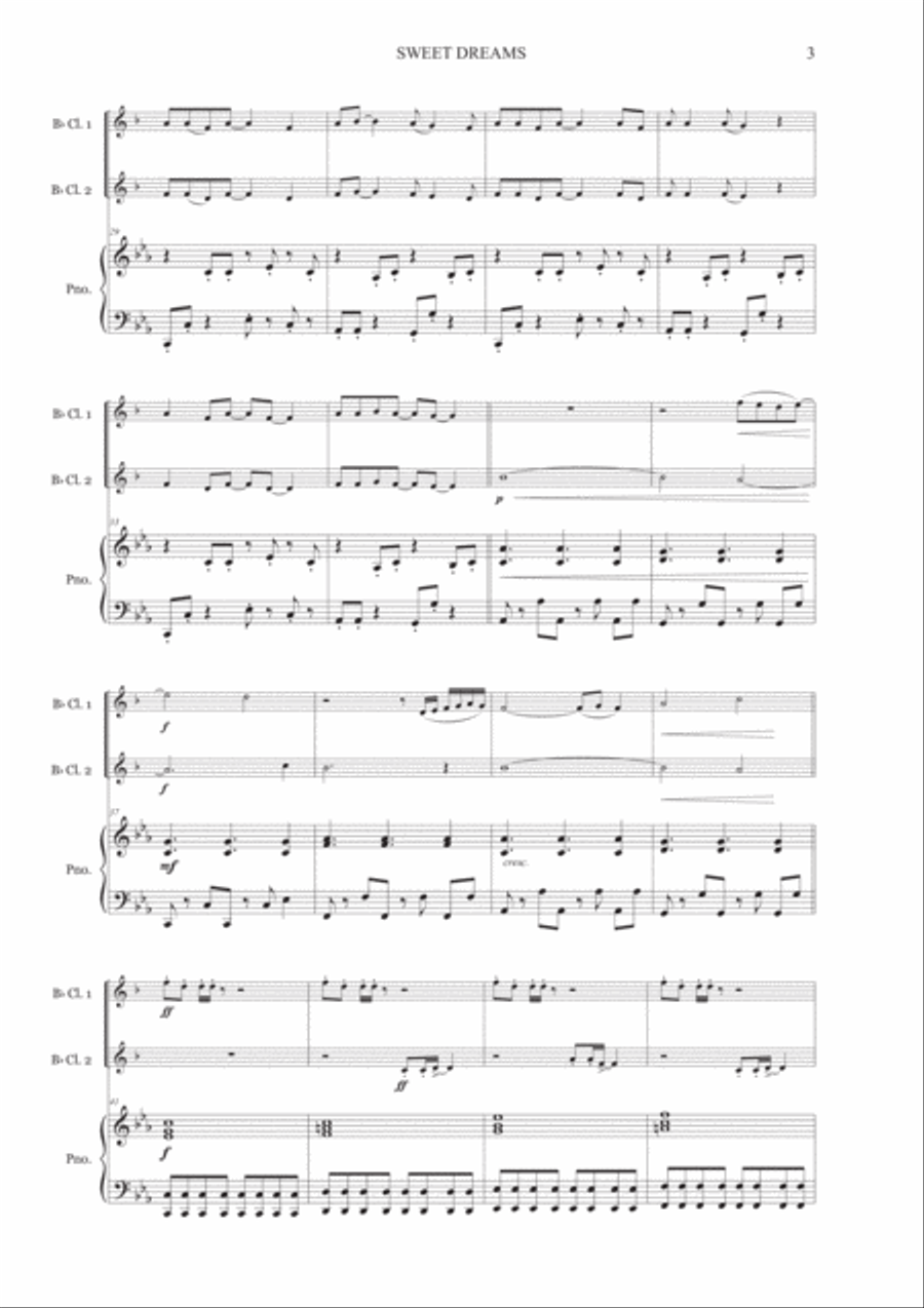 Sweet Dreams (Are Made Of This) Woodwind Duet scores gallery preview page 4