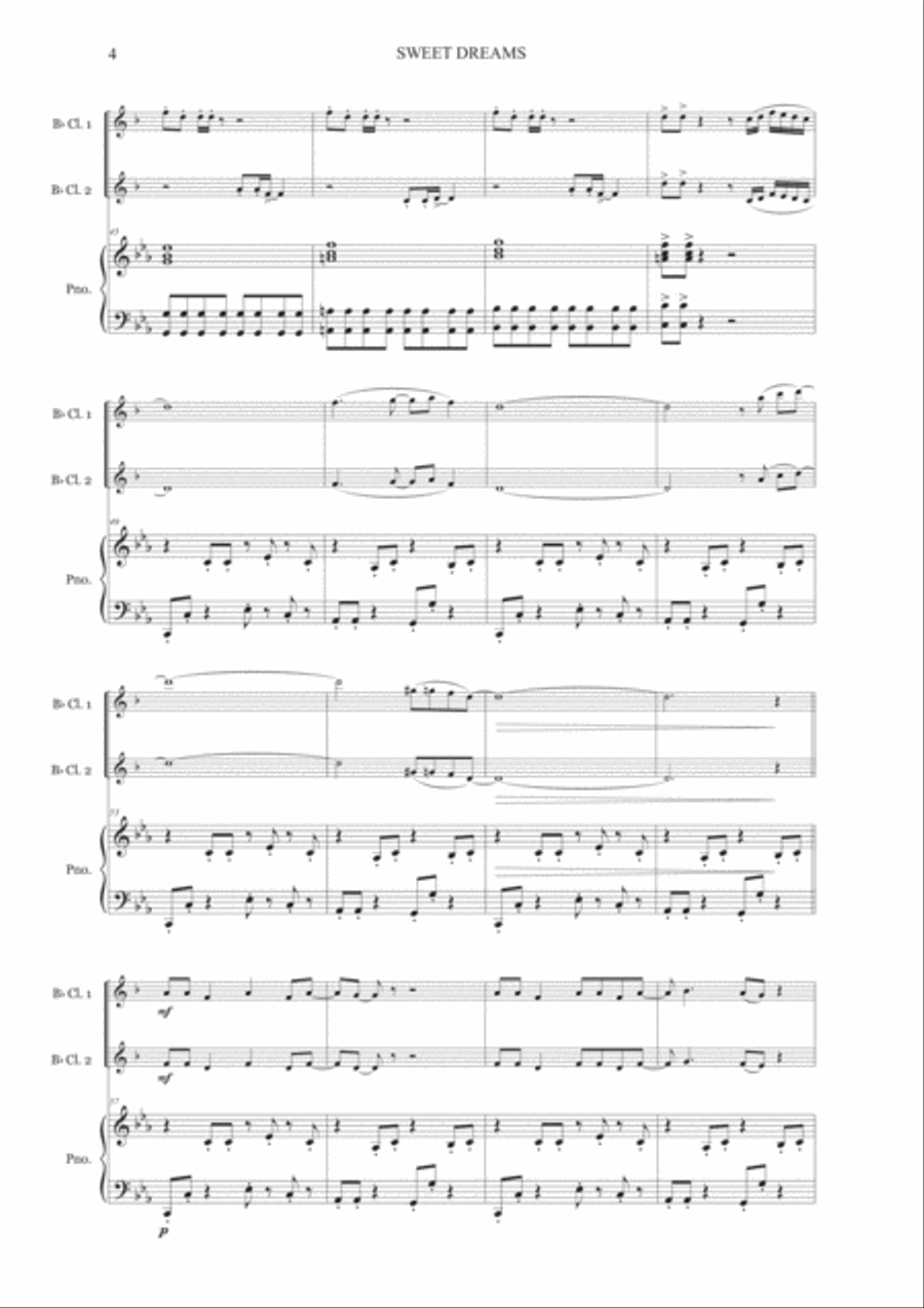 Sweet Dreams (Are Made Of This) Woodwind Duet scores gallery preview page 5