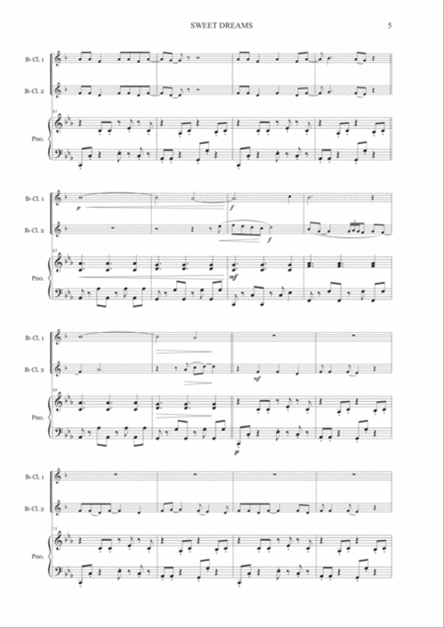 Sweet Dreams (Are Made Of This) Woodwind Duet scores gallery preview page 6