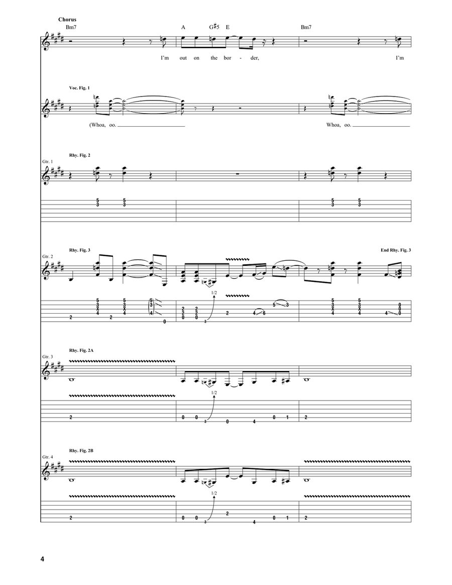 On The Border On The Border Acoustic Guitar scores gallery preview page 4