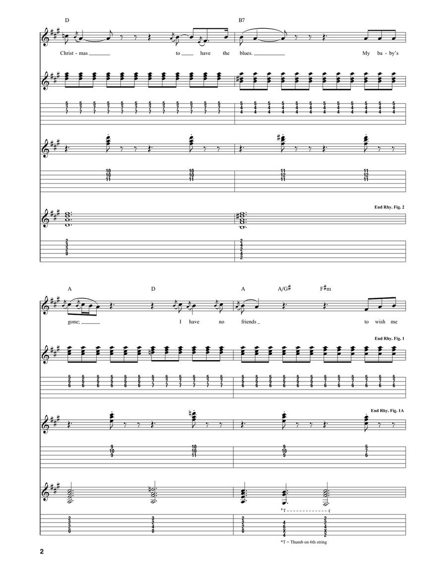 Please Come Home For Christmas Guitar Tablature scores gallery preview page 2