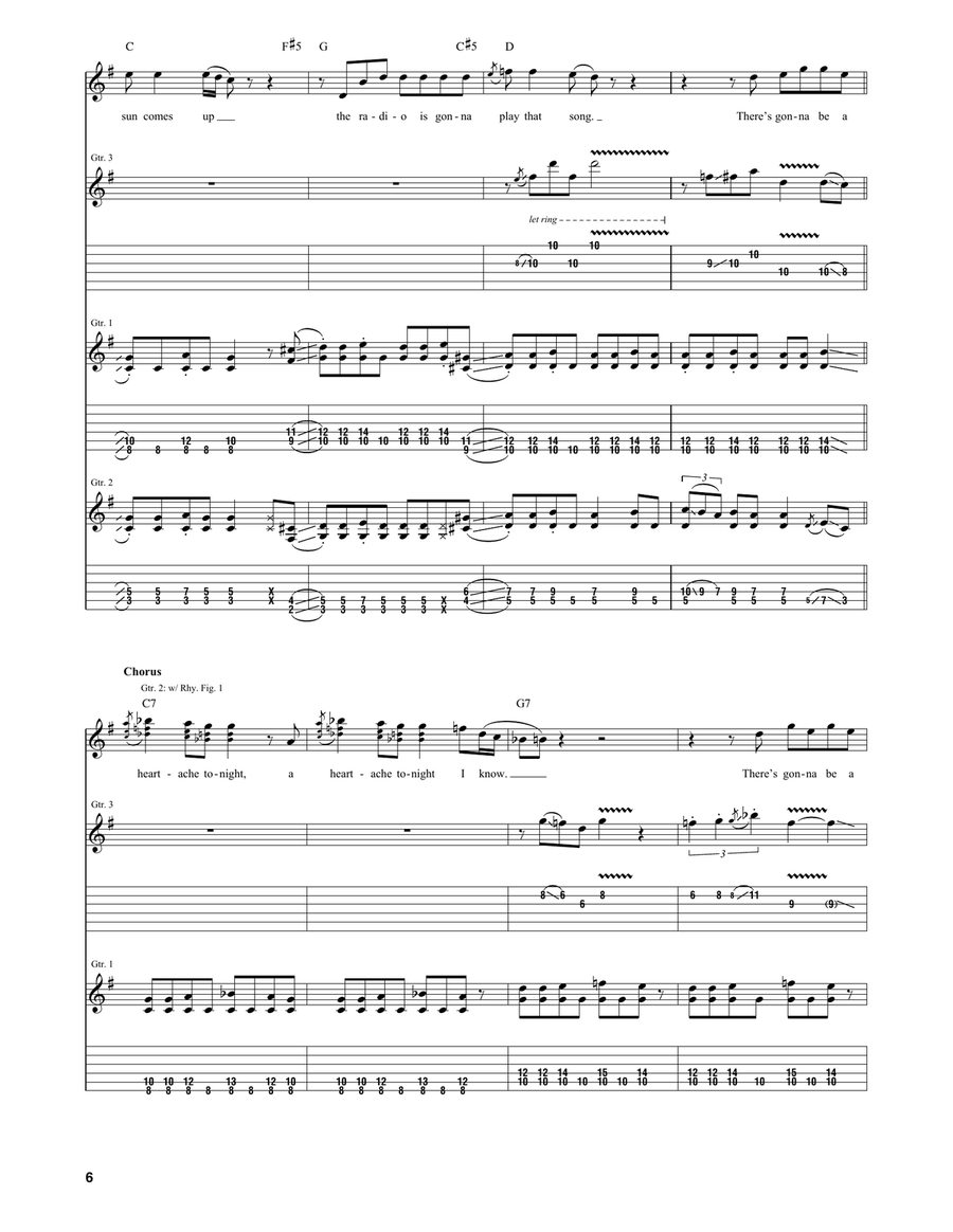 Heartache Tonight Heartache Tonight Acoustic Guitar scores gallery preview page 6