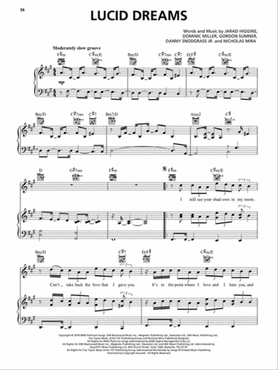 Chart Hits of 2018-2019 Piano, Vocal, Guitar scores gallery preview page 5
