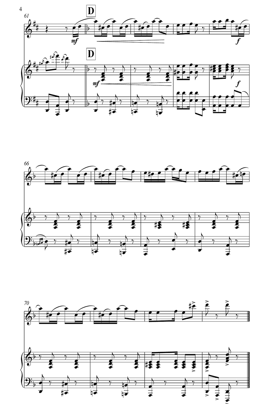 Possum on the Keys Violin Solo scores gallery preview page 5