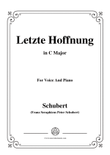 Schubert-Letzte Hoffnung,from 'Winterreise',Op.89(D.911) No.16,in C Major,for Voice&Piano