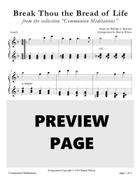 Communion Meditations (A Collection of LARGE PRINT Two-page Hymns for Solo Piano) Piano Solo scores gallery preview page 6