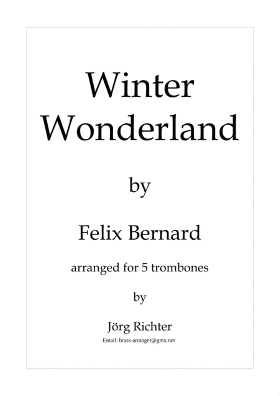 Winter Wonderland Brass Quintet scores gallery preview page 1
